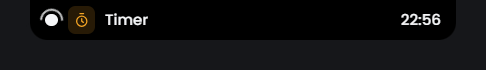 The small island at the top edge of the screen, with the mascot and a running timer
