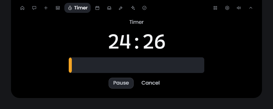 The Timer section of the island with a countdown running